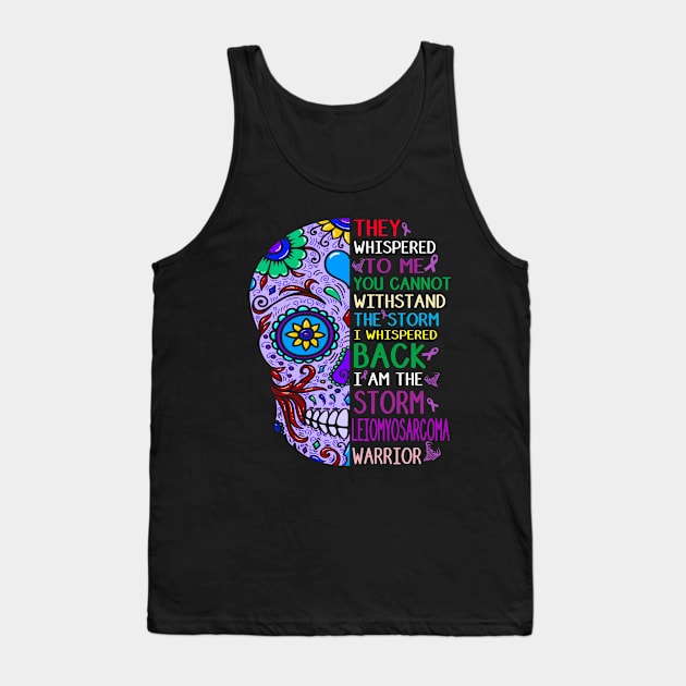 leiomyosarcoma skull warrior i am the storm Tank Top by TeesCircle